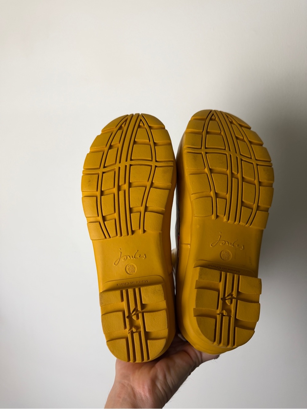 Joules Mustard Yellow Floral Rain Boots - Picture 4 of 6
